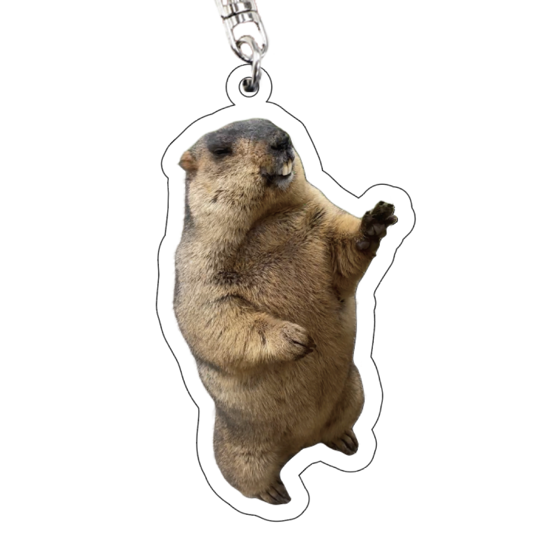 "Smiling marmot" Acrylic Keychain