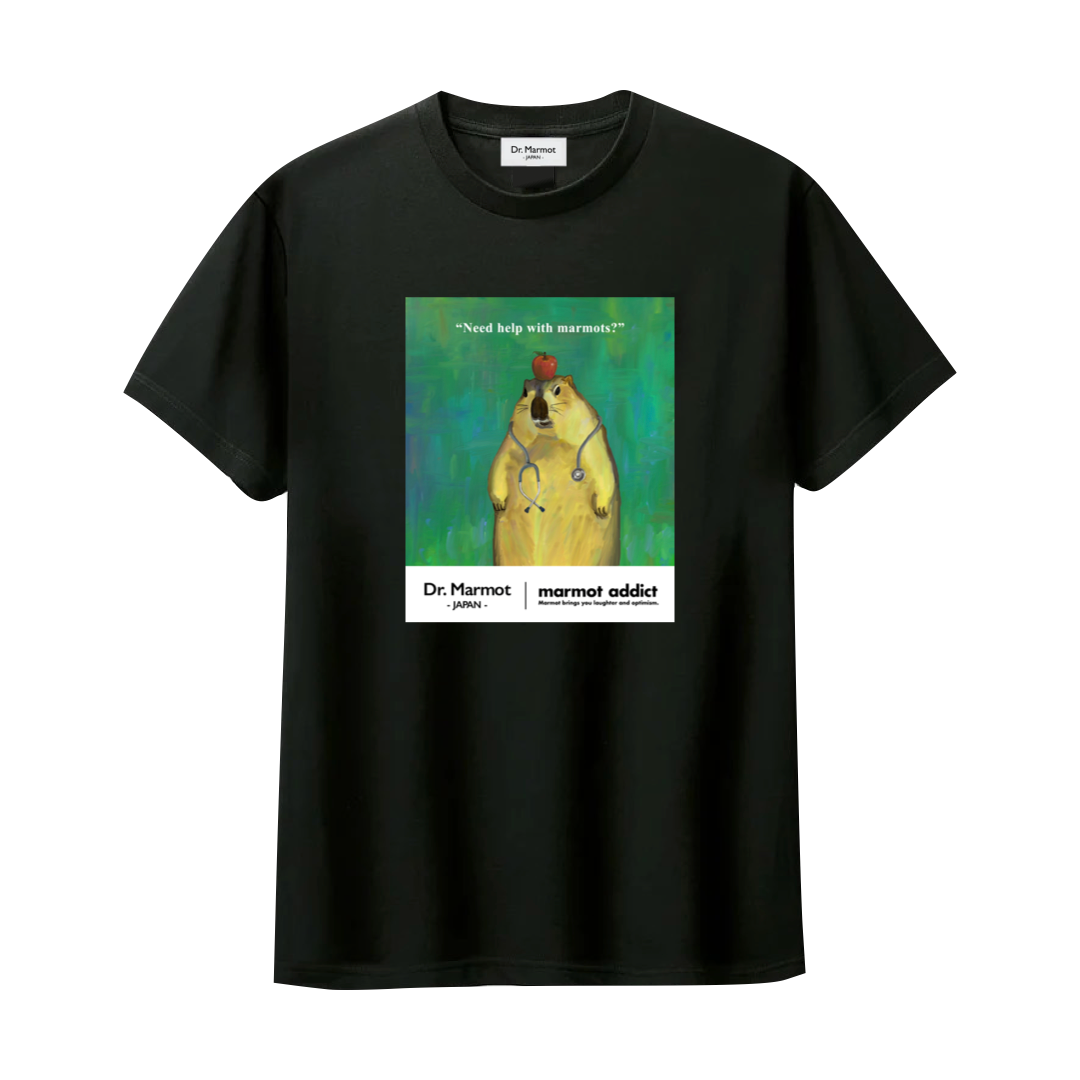 marmot addict x Dr. Marmot "Need help with marmots?" T-shirt